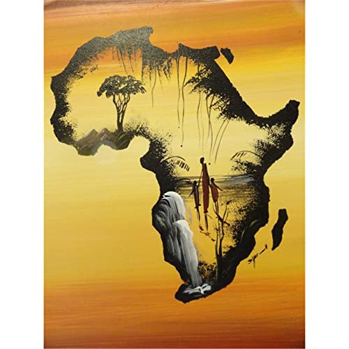 FPTZL DIY-Diamant-Malset, 5D-Afrika-Karte, runde Diamantstickerei mit Vollbohrer, Heimdekorationshandwerk, Halbzeug, 50 x 50 cm FPTZL DIY-Diamant-Malset, 5D-Afrika-Karte, runde Diamantstickerei mit Vollbohrer, Heimdekorationshandwerk, Halbzeug, 50 x 50 cm von FPTZL