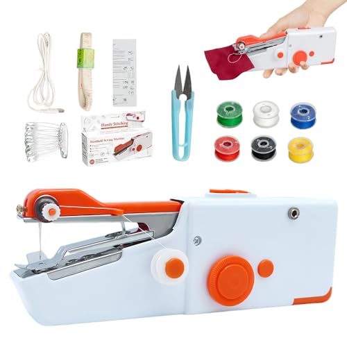 Handnähmaschine,Mini Nähmaschine,Tragbare Elektrische Mini Nähmaschine für Anfänger Erwachsene,Schnell Zu Nähen Geeignet,für Kleidung,Stoffe,Cutains,Heimreisen Handnähmaschine,Mini Nähmaschine,Tragbare Elektrische Mini Nähmaschine für Anfänger Erwachsene,Schnell Zu Nähen Geeignet,für Kleidung,Stoffe,Cutains,Heimreisen von FQQF