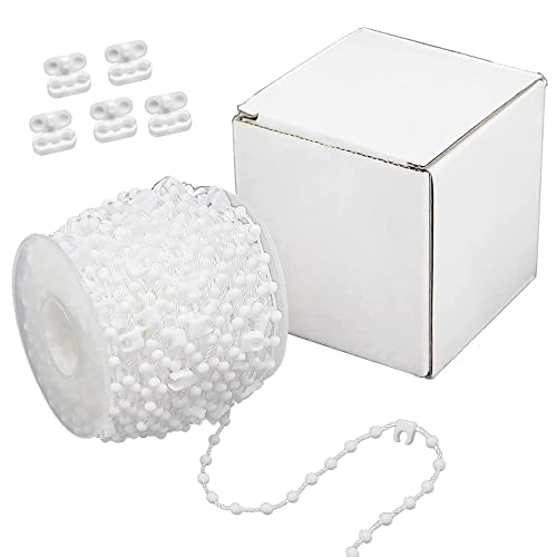 FQTANJU 20 Meter 200 Clips vertikale Jalousien-Unterkette mit 5 Stück Kunststoff-Kettenverbindern für 89 mm Lamellen, DIY-Ersatz FQTANJU 20 Meter 200 Clips vertikale Jalousien-Unterkette mit 5 Stück Kunststoff-Kettenverbindern für 89 mm Lamellen, DIY-Ersatz von FQTANJU
