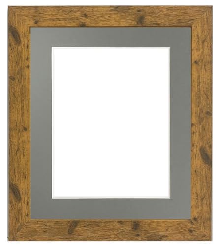 FRAMES BY POST Studio Antik Holz-Bilderrahmen mit dunkelgrauem Passepartout, für Bildgröße 50 x 40 cm FRAMES BY POST Studio Antik Holz-Bilderrahmen mit dunkelgrauem Passepartout, für Bildgröße 50 x 40 cm von FRAMES BY POST