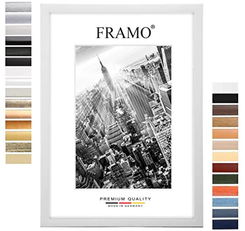 FRAMO Holz Bilderrahmen 16 x 21 cm nach Maß - Kiefer weiss | Farbe/Größe wählbar | inkl. entspiegeltes Acrylglas | Rahmen für Puzzle | Foto | Poster FRAMO Holz Bilderrahmen 16 x 21 cm nach Maß - Kiefer weiss | Farbe/Größe wählbar | inkl. entspiegeltes Acrylglas | Rahmen für Puzzle | Foto | Poster von FRAMO