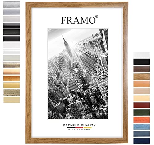 FRAMO Holz Bilderrahmen 17 x 22 cm nach Maß - Eiche rustikal | Farbe/Größe wählbar | inkl. entspiegeltes Acrylglas | Rahmen für Puzzle | Foto | Poster FRAMO Holz Bilderrahmen 17 x 22 cm nach Maß - Eiche rustikal | Farbe/Größe wählbar | inkl. entspiegeltes Acrylglas | Rahmen für Puzzle | Foto | Poster von FRAMO