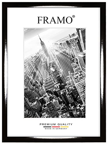 FRAMO Holz Bilderrahmen 21 x 37 cm nach Maß - Schwarz Hochglanz | Größe wählbar | inkl. entspiegeltes Acrylglas | Rahmen für Puzzle | Foto | Poster FRAMO Holz Bilderrahmen 21 x 37 cm nach Maß - Schwarz Hochglanz | Größe wählbar | inkl. entspiegeltes Acrylglas | Rahmen für Puzzle | Foto | Poster von FRAMO