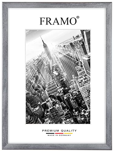 FRAMO Holz Bilderrahmen 22 x 13 cm nach Maß - Grau Gewischt | Größe wählbar | inkl. entspiegeltes Acrylglas | Rahmen für Puzzle | Foto | Poster FRAMO Holz Bilderrahmen 22 x 13 cm nach Maß - Grau Gewischt | Größe wählbar | inkl. entspiegeltes Acrylglas | Rahmen für Puzzle | Foto | Poster von FRAMO