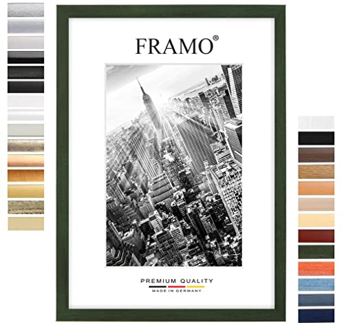 FRAMO Holz Bilderrahmen 25 x 35 cm nach Maß - Grün gewischt | Farbe/Größe wählbar | inkl. entspiegeltes Acrylglas | Rahmen für Puzzle | Foto | Poster FRAMO Holz Bilderrahmen 25 x 35 cm nach Maß - Grün gewischt | Farbe/Größe wählbar | inkl. entspiegeltes Acrylglas | Rahmen für Puzzle | Foto | Poster von FRAMO
