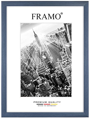 FRAMO Holz Bilderrahmen 34 x 24 cm nach Maß - Schieferblau | Größe wählbar | inkl. entspiegeltes Acrylglas | Rahmen für Puzzle | Foto | Poster FRAMO Holz Bilderrahmen 34 x 24 cm nach Maß - Schieferblau | Größe wählbar | inkl. entspiegeltes Acrylglas | Rahmen für Puzzle | Foto | Poster von FRAMO