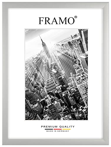 FRAMO Holz Bilderrahmen 37 x 27 cm nach Maß - Silber Matt | Größe wählbar | inkl. entspiegeltes Acrylglas | Rahmen für Puzzle | Foto | Poster FRAMO Holz Bilderrahmen 37 x 27 cm nach Maß - Silber Matt | Größe wählbar | inkl. entspiegeltes Acrylglas | Rahmen für Puzzle | Foto | Poster von FRAMO