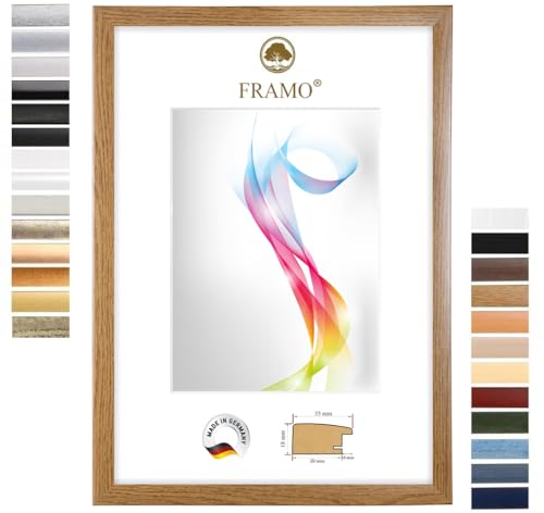 FRAMO Holz Bilderrahmen 70 x 140 cm (Bildmaß) in Eiche Rustikal | Größe wählbar | Rahmen für Poster | Puzzle | Foto collage | Maßanfertigung | Fotorahmen nach maß von FRAMO