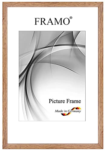 FRAMO Holz Bilderrahmen Schmal 10 x 15 cm aus Massivholz | Rustikal-Braun | Farbe/Größe wählbar | Rahmen für Poster | Puzzle | Foto collage N°079 von FRAMO