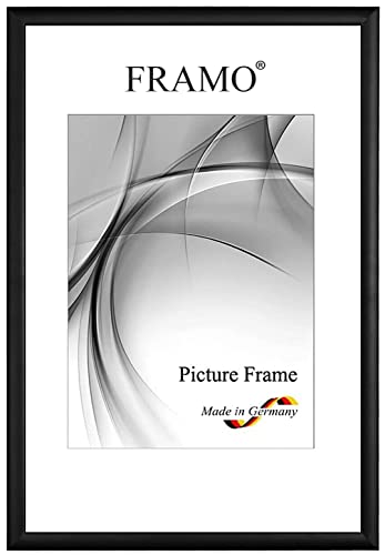 FRAMO Holz Bilderrahmen Schmal 10 x 20 cm aus Massivholz | Schwarz matt | Farbe/Größe wählbar | Rahmen für Poster | Puzzle | Foto collage N°073 von FRAMO