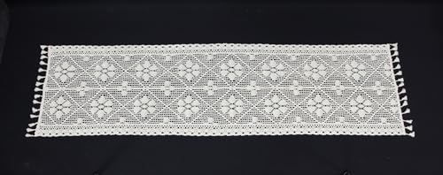 FRANK FLECHTWAREN Tischläufer Häkelblumen, 80% Polyester, 20% Baumwolle Maße: 40 x 140 cm, kleine Quasten, für besondere Anlässe FRANK FLECHTWAREN Tischläufer Häkelblumen, 80% Polyester, 20% Baumwolle Maße: 40 x 140 cm, kleine Quasten, für besondere Anlässe von FRANK FLECHTWAREN
