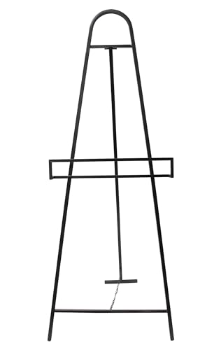 Staffelei "Modern", Metall, mattschwarz Maße: 44 x 41 x 115 cm, ohne Taffel von FRANK FLECHTWAREN