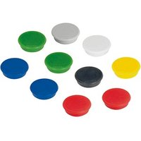 FRANKEN Haftmagnet Magnete farbsortiert, Kunststoff Ø 3,2 x 0,7 cm, 10 St. von FRANKEN