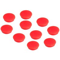 FRANKEN Haftmagnet Magnete rot, Kunststoff Ø 2,4 x 0,63 cm, 10 St. von FRANKEN