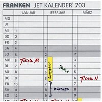 FRANKEN Datumsstreifen transparent für Jahresplaner von FRANKEN
