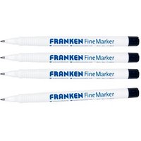 FRANKEN Fine Whiteboard-Marker schwarz 0,7 mm, 4 St. von FRANKEN