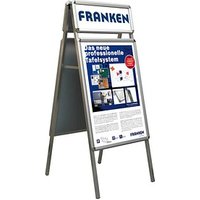 FRANKEN Kundenstopper Standard Plus silber DIN A1 4 Fächer von FRANKEN