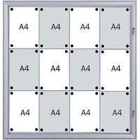 FRANKEN Schaukasten Security silber 12x DIN A4 96,9 x 2,3 x 100,4 cm, 1 St. von FRANKEN