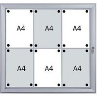 FRANKEN Schaukasten Security silber 6x DIN A4 74,1 x 2,3 x 69,6 cm, 1 St. von FRANKEN
