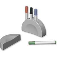 FRANKEN Stiftehalter silber Kunststoff 4 Fächer 12,0 x 12,0 x 3,0 cm von FRANKEN