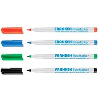 FRANKEN Whiteboard- und Flipchart-Marker farbsortiert 1,0 - 2,0 mm, 4 St. von FRANKEN