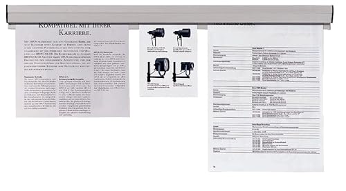 FRANKEN Papierklemmschiene, 88 x 4 cm, grau, Kunststoff, PKS88 von Franken