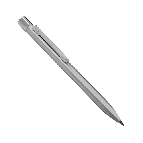 FRANZ MENSCH 10 Stück Hygostar Kugelschreiber Clip | Edelstahl, detektierbar, silber, Schriftfarbe: blau, L: 12cm, Kugelschreiber, Schreibstifte für Büro von FRANZ MENSCH