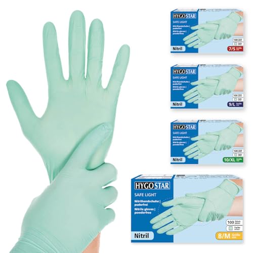 FRANZ MENSCH 100x Hygostar Einweghandschuhe Safe Light, Einmalhandschuhe Größe M, reißfeste Nitrilhandschuhe, puderfrei, latexfreie Gummihandschuhe, Handschuhe Einweg, Mintgrün in S, M, L & XL FRANZ MENSCH 100x Hygostar Einweghandschuhe Safe Light, Einmalhandschuhe Größe M, reißfeste Nitrilhandschuhe, puderfrei, latexfreie Gummihandschuhe, Handschuhe Einweg, Mintgrün in S, M, L & XL von FRANZ MENSCH