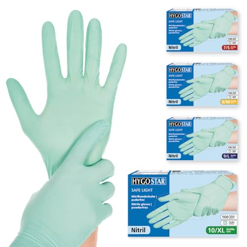FRANZ MENSCH 100x Hygostar Einweghandschuhe Safe Light, Einmalhandschuhe Größe XL, reißfeste Nitrilhandschuhe, puderfrei, latexfreie Gummihandschuhe, Handschuhe Einweg, Mintgrün in S, M, L & XL FRANZ MENSCH 100x Hygostar Einweghandschuhe Safe Light, Einmalhandschuhe Größe XL, reißfeste Nitrilhandschuhe, puderfrei, latexfreie Gummihandschuhe, Handschuhe Einweg, Mintgrün in S, M, L & XL von FRANZ MENSCH