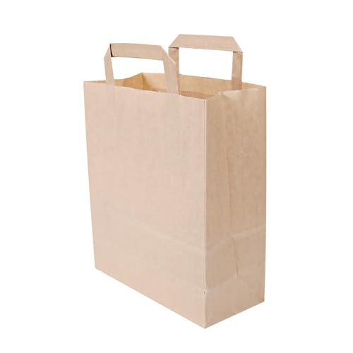 FRANZ MENSCH 250 Stück NATUREStar Papiertragetasche | Papier, L: 28cm, braun, B: 22cm, Seitenfalte: 11cm, Papiertragetasche, Papiertüten, Kraftpapiertüte von FRANZ MENSCH