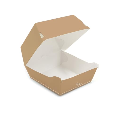 FRANZ MENSCH 300 Stück NATUREStar Bio Hamburger-Boxen Carta | Pappe/PE, V: 2000ml, braun, L: 15cm, B: 15cm, H: 10cm, Bio Hamburger-Boxen aus Kraftpapier, Pappboxen FRANZ MENSCH 300 Stück NATUREStar Bio Hamburger-Boxen Carta | Pappe/PE, V: 2000ml, braun, L: 15cm, B: 15cm, H: 10cm, Bio Hamburger-Boxen aus Kraftpapier, Pappboxen von FRANZ MENSCH