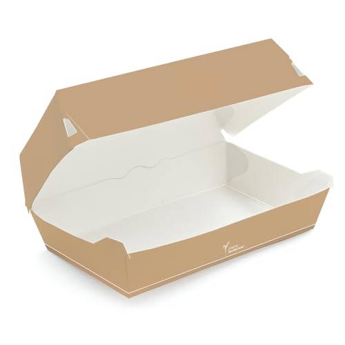 FRANZ MENSCH 300 Stück NATUREStar Bio Sandwich-Boxen Carta | Pappe/PE, V: 2000ml, braun, L: 22cm, B: 13,5cm, H: 8cm, Karton, Kraftpapierboxen, Fingerfood, Pappboxen FRANZ MENSCH 300 Stück NATUREStar Bio Sandwich-Boxen Carta | Pappe/PE, V: 2000ml, braun, L: 22cm, B: 13,5cm, H: 8cm, Karton, Kraftpapierboxen, Fingerfood, Pappboxen von FRANZ MENSCH