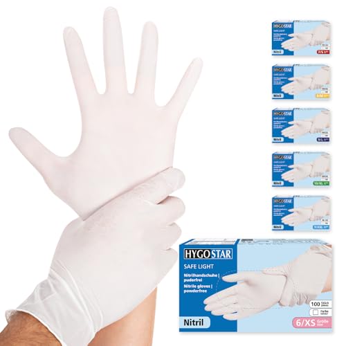 FRANZ MENSCH Hygostar Nitrilhandschuhe Safe Light | puderfrei, weiß, 6/XS, 24cm, 100 Stück, Einweghandschuhe, Einmalhandschuhe, in Gr. XS, S, M, L, XL & XXL verfügbar FRANZ MENSCH Hygostar Nitrilhandschuhe Safe Light | puderfrei, weiß, 6/XS, 24cm, 100 Stück, Einweghandschuhe, Einmalhandschuhe, in Gr. XS, S, M, L, XL & XXL verfügbar von FRANZ MENSCH