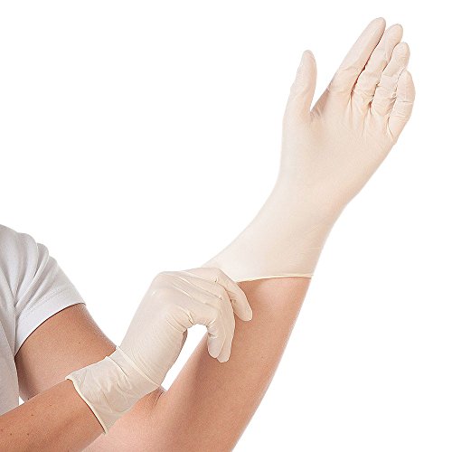 Franz Mensch Hygostar Latexhandschuhe Grip | puderfrei, weiß, Größe 6/XS, 24cm, 100 Stück, Einweghandschuhe, Einmal-/Einweg-Handschuhe in S, M, L & XL von FRANZ MENSCH