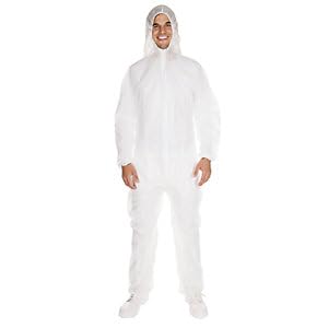 Hygostar Overall "Strong", PP, XXL, weiß Taillen + Armgummi, Kapuze von FRANZ MENSCH