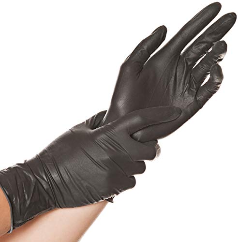 Franz Mensch Hygostar Latexhandschuhe Diablo, schwarz, Gr. 9/L | puderfrei, 100 Stück, Premium-Tattoo-Handschuh schwarz, Einmal-Handschuh, Einweghandschuhe Streetfood Franz Mensch Hygostar Latexhandschuhe Diablo, schwarz, Gr. 9/L | puderfrei, 100 Stück, Premium-Tattoo-Handschuh schwarz, Einmal-Handschuh, Einweghandschuhe Streetfood von FRANZ MENSCH
