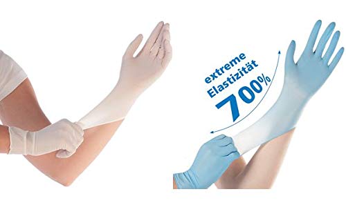 franz mensch Nitril-Handschuh ´SAFE SUPER STRETCH´, S, blau, Sie erhalten 1 Packung, Packungsinhalt: 100 Stück von FRANZ MENSCH