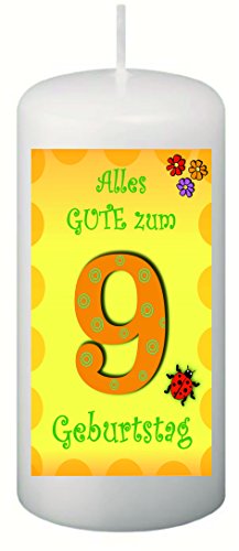 FRAdo-Trend Kerze zum 9. Geburtstag, Weiß FRAdo-Trend Kerze zum 9. Geburtstag, Weiß von FRAdo-Trend