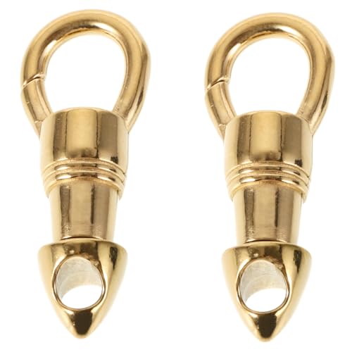 2Stücke Karabinerverschluss für DIY Schmuckherstellung Kegelförmiger Anhänger Verschluss für Armbänder Einsetzbares Schmuckzubehör Goldfarben 2Stücke Karabinerverschluss für DIY Schmuckherstellung Kegelförmiger Anhänger Verschluss für Armbänder Einsetzbares Schmuckzubehör Goldfarben von FRCOLOR