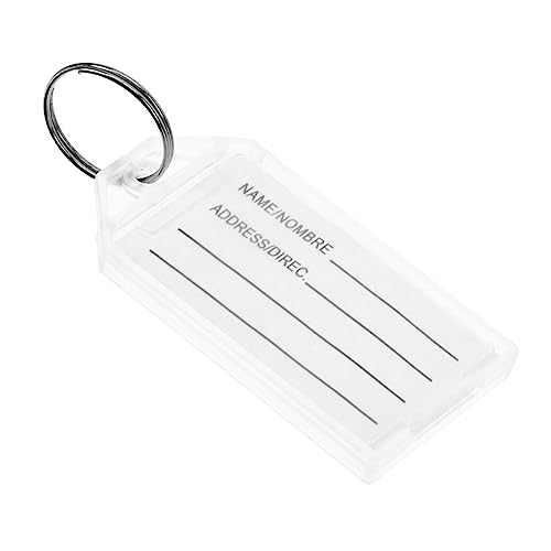 3 Sätze Farbige Kunststoff Schlüsselanhänger Mit Ring Beschriftbare Id Labels Für Schlüssel Haustiere Für Hotels Weiß 30 Stück * 3 von FRCOLOR