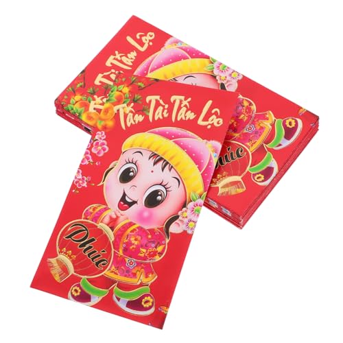 36 Stück Chinesische Rote Umschläge Glücksumschläge für Frühlingsfest Traditionelle Neujahrsumschläge Festliche Geldumschläge für Hochzeit Feiern Lebendige Druck von FRCOLOR
