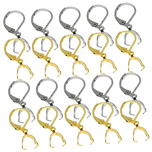 40 Stück Ohrhaken mit Karabinerhaken Schmuckzubehör für Diy Ohrringe Anhänger Silberne Goldene für Kreatives Basteln Schmuckherstellung 40 Stück Ohrhaken mit Karabinerhaken Schmuckzubehör für Diy Ohrringe Anhänger Silberne Goldene für Kreatives Basteln Schmuckherstellung von FRCOLOR