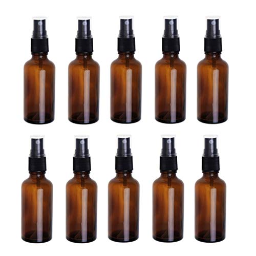 50 Ml Braunglas-Sprühflasche mit Nachfüllbehälter für -Feinnebelspray für Ätherische Parfümöle Flüssigkeitssprühgerät 8 Stück von FRCOLOR