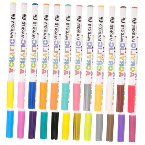 FRCOLOR 1 Karton Farben Acryl Paint Marker Feine Spitze Ergonomisch Geruchsneutral Wasserfest Scrapbooking Stifte für Schule Büro DIY Malerei und Bastelprojekte von FRCOLOR