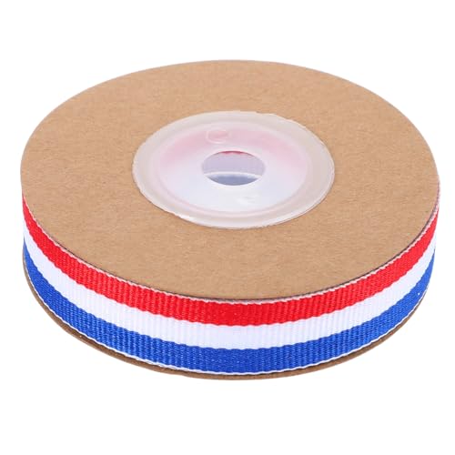 FRCOLOR 1 Rolle Band Für Diy Diy-bastelband Bastelbänder Gestreifte Bänder Geschenkband Zum Verpacken Partyverpackungsband Diy-bänder Streifenband Packband Vorhanden Wickelband Polyester von FRCOLOR