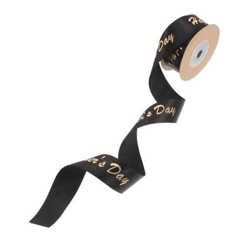 FRCOLOR 1 Rolle Schwarzes Geschenkband mit Goldprägung für Vaterstag zum Einpacken von Geschenken Dekorieren von Kuchen für Besondere Anlässe Yards FRCOLOR 1 Rolle Schwarzes Geschenkband mit Goldprägung für Vaterstag zum Einpacken von Geschenken Dekorieren von Kuchen für Besondere Anlässe Yards von FRCOLOR