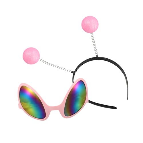 FRCOLOR 1 Satz Außerirdische Brille Stirnband Mars Stirnband futuristisch grüne Alien-Brille für sonnenbrille außerirdische Haarreifen Alien-Cosplay-Stirnband Plastik Rosa FRCOLOR 1 Satz Außerirdische Brille Stirnband Mars Stirnband futuristisch grüne Alien-Brille für sonnenbrille außerirdische Haarreifen Alien-Cosplay-Stirnband Plastik Rosa von FRCOLOR