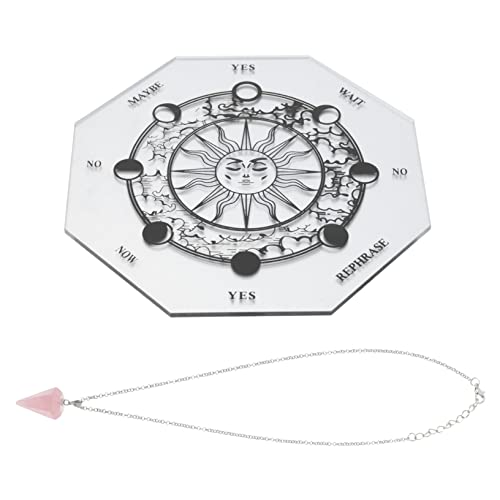FRCOLOR 1 Satz Geschnitzte Muster Astrologie Platte aus Acryl für Kreative Tischdekoration Transparente Wahrsagetafel zur Verbesserung des Wohnambientes von FRCOLOR