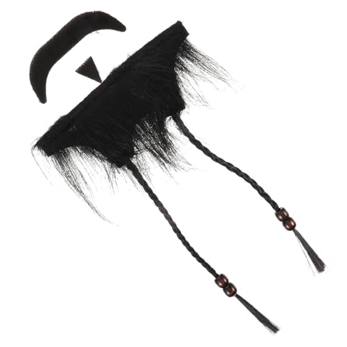 FRCOLOR 1 Satz Piratenbartzubehör Halloween Kind lustig Bart gefälscht künstlich Cosplay-Bart Party gefälschter Bart Falscher Bart für Männer Kinnzopfbart für Cosplay Plüschstoff Schwarz FRCOLOR 1 Satz Piratenbartzubehör Halloween Kind lustig Bart gefälscht künstlich Cosplay-Bart Party gefälschter Bart Falscher Bart für Männer Kinnzopfbart für Cosplay Plüschstoff Schwarz von FRCOLOR