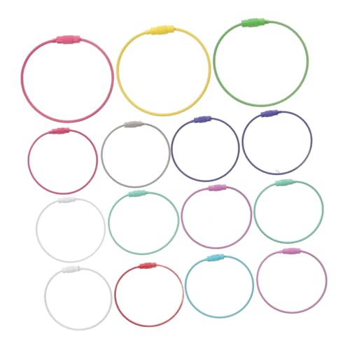 FRCOLOR 1 Satz Schlüsselanhänger Aus Drahtseil Ring Schlüsselanhänger, Schlüsselhalter Sprühlack Multifunktionale Drahtschlaufen Gepäckanhänger Aus Draht 15 Stück FRCOLOR 1 Satz Schlüsselanhänger Aus Drahtseil Ring Schlüsselanhänger, Schlüsselhalter Sprühlack Multifunktionale Drahtschlaufen Gepäckanhänger Aus Draht 15 Stück von FRCOLOR